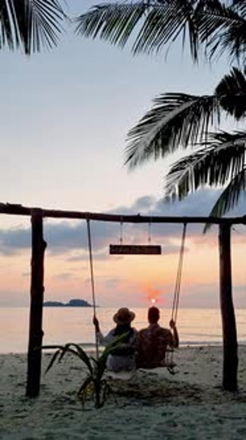 Breathtaking Sunset at the Beach Swing on Koh Chang Thailand