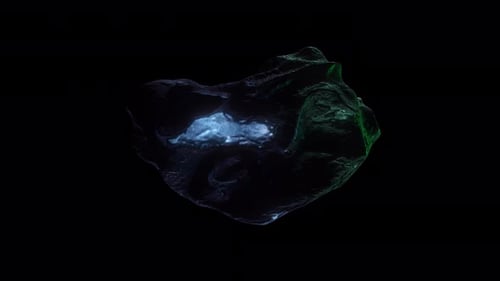 Rotating Alien 3D Meteor