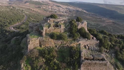Aerial video of the Nimrod fortress in northern Israel