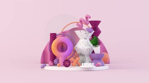 Geometric Shapes Loop Animation