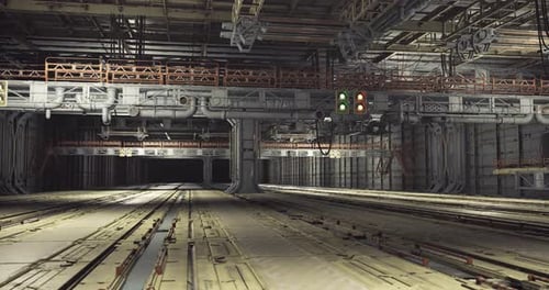 Massive Fabrication Space Featuring Vehicle Integration and Maintenance Lanes