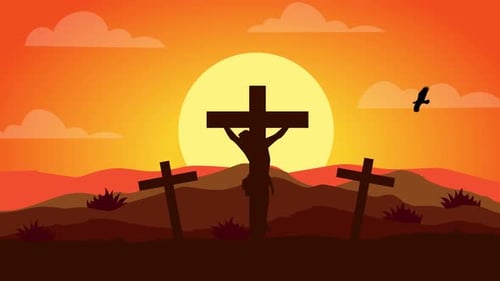 Semana Santa Sexta-feira Religiosa de Jesus Cristo Animação