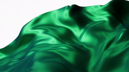 Flowing green cloth background