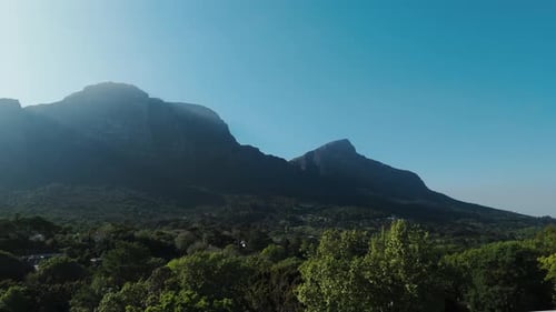 Cinematic drone clip of a majestic mountain