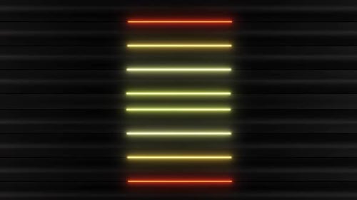Dynamic Neon Horizontal Lines Abstract Background Animation