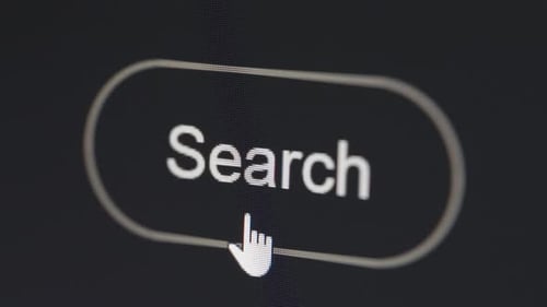 Clicking search button on the black background