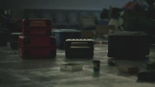 Exploring an Abandoned Airport with Scattered Forgotten Luggage