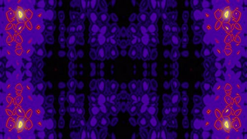 Prismatic Kaleidoscope Blooms with Neon Magenta and Violet Energy