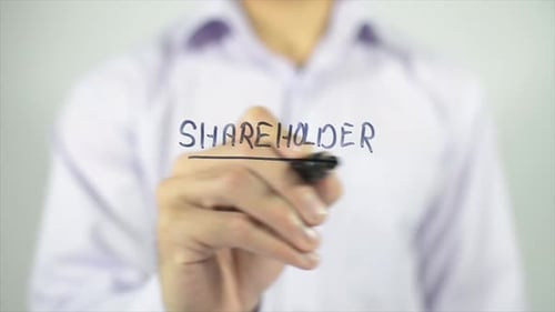 Shareholder, Writing on Screen