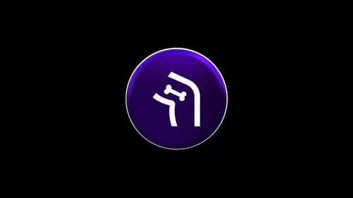 Animated 3D Medical Knee Joint Icon Rotation