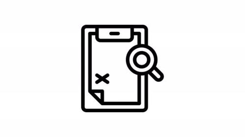 Animated Document Analysis with Magnifying Glass Icon