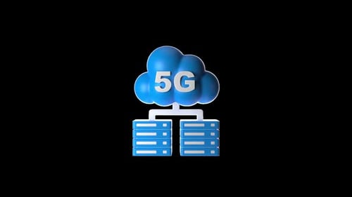 5G Server 3D Animation | Alpha Channel