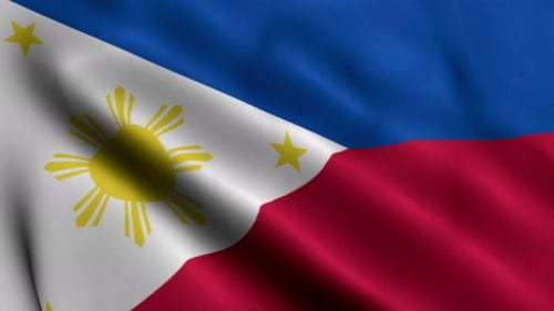 Waving Philippines Flag Seamless Loop