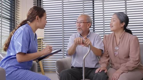 Home Healthcare Visit with Senior Couple