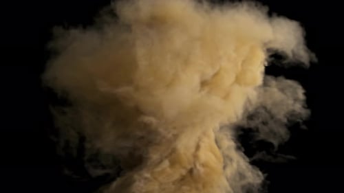 3D Animation of a Swirling Smoke Trail on Black Background Realistic Tornado Close Up Animation A