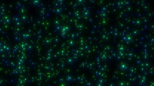 Twinkling Green Dots Particles