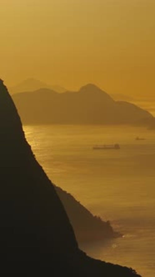 Rio de Janeiro warm at Rio de Janeiro in Rio de Janeiro Brazil with tropical heat and city horizon
