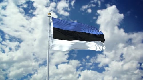 Estonia Realistic Waving 4k