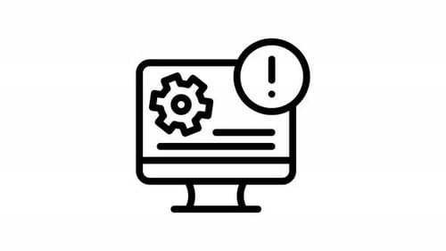 animation d'icônes de ligne informatique