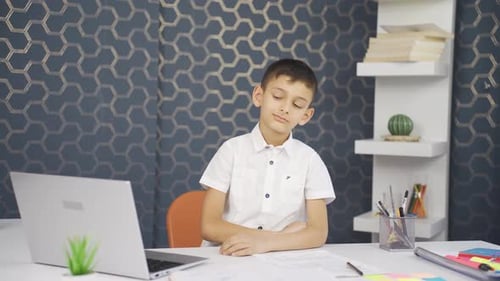 Boy who got bad results in his exams.