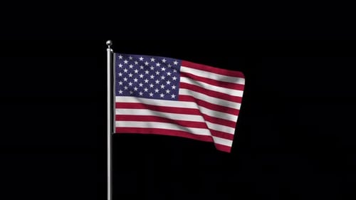 Flagge der USA 4K Alpha