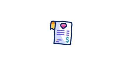Animated Invoice Icon for Billing and Payment