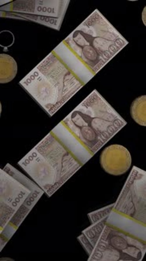 Money And Coins Investment Market Background Vertical