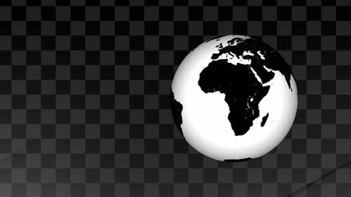 Earth planet animation and alpha channel. 2082