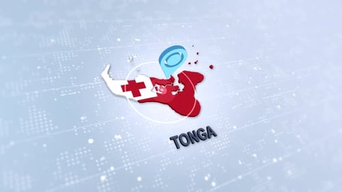 Karte von Tonga mit Markierung