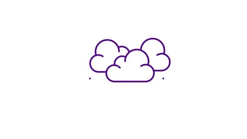 Animated Cloud Rain With Alpha Channel