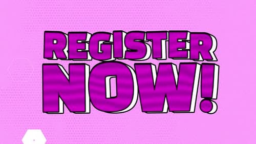 Register Now Cartoon Style Animation