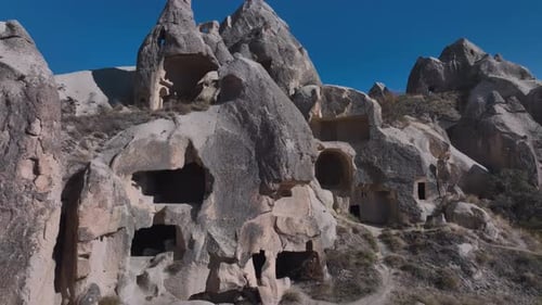 Rocky Caves In The Valley Of Cappadocia, Turkey