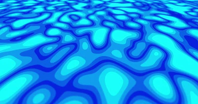 Abstract animated topographic contour map. Moving waves in black and ...