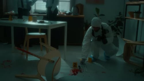 Crime Scene Investigation: Forensic Team Collects Evidence