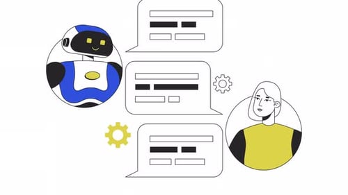 Animação conversacional de chatbot com IA