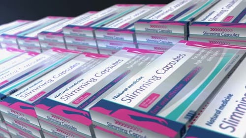 Modern 3D Slimming Capsules Product Loop Animation