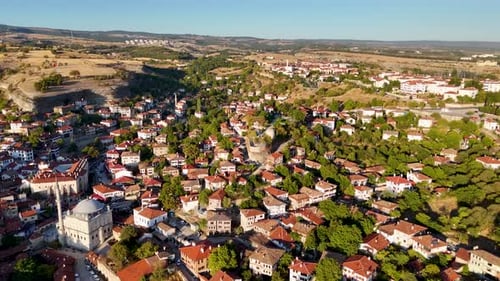 4K Drone Footage of Historical Safranbolu Houses in Turkey