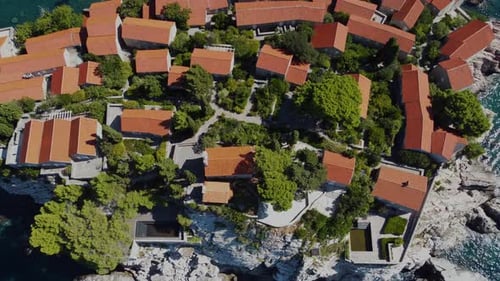 Aerial View of Sveti Stefan
