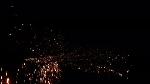 Golden Glitter Particle Burst Reveal Transition