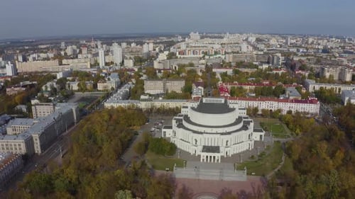 Aerial: The National Academic Great Opera and Ballet Theatre in Minsk, Belarus