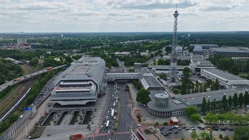 Aerial view of Messe Berlin , Germany
