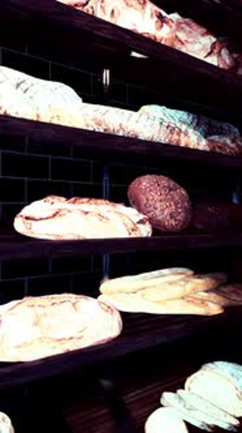 Assorted Breads on Store Shelves
