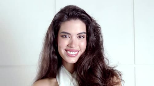 Beautiful Woman Laughing and Smiling Portrait