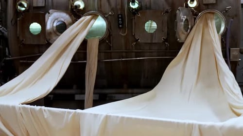Industrial Fabric Production Process in a Textile Factory