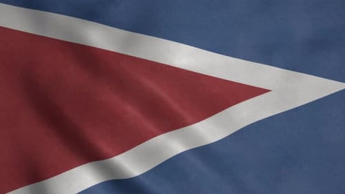 Animated Geometric Waving Flag Background