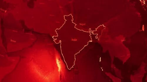 Digital Map of India Reveal Animation