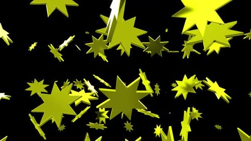 Yellow 3D Star Loop Animation
