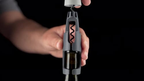 Corkscrew in action focus on the spiral.