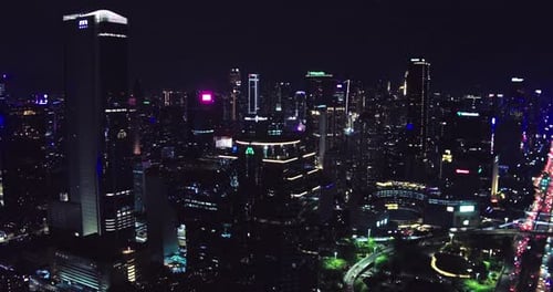 Semanggi, 25 February 2023, Building city night