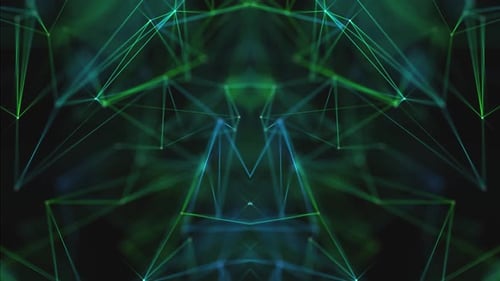 Blue Green Plexus Connections Technology Background